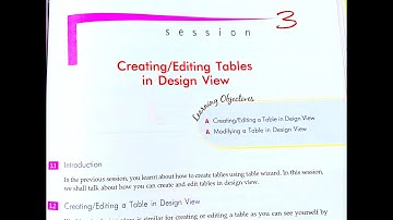 Creating/Editing Tables in Design View Information Technology Class 10th Sumita Arora Code-402