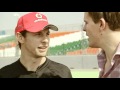 F1 2011 India GP Jenson Button walks the track with BBC with local transportation.mp4