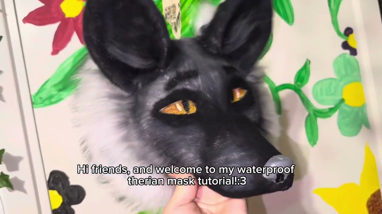 Therian waterproof mask tutorial!+ how to use airbrush *how to make*