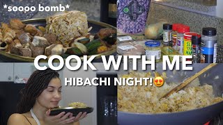 COOK WITH ME! HIBACHI NIGHT + RECIPE *BOMB DINNER IDEA* Ft. Comfee