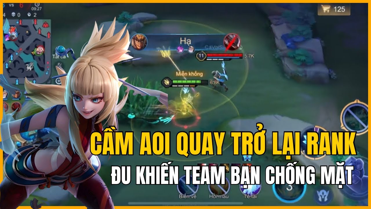 CẦM AOI QUAY TRỞ LẠI RANK SAU MỘT THỜI GIAN BỊ LỖI CHIÊU 1 VÀ OUTMETA | LIÊN QUÂN MOBILE 