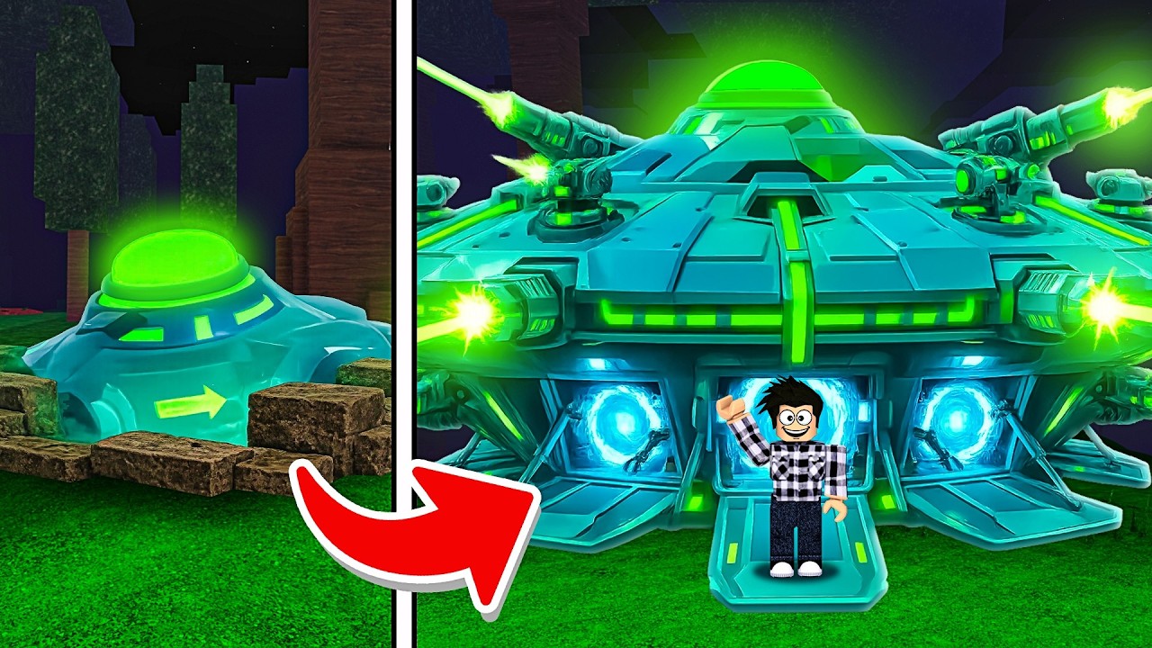 On Construis La BASE OVNI POUR DES NUITS INFINIES LA PLUS SÉCURISÉE dans 99 Nuits dans la Forêt !