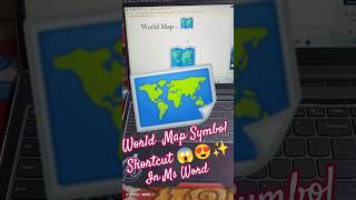 world map symbol shortcut in ms word 😱 #worldmap #teamcrazyy #viral