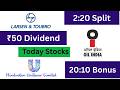 Larsen & Toubro, Hindustan Unilever (HUL), Oil India Stocks Declared High Dividend, Bonus & Split