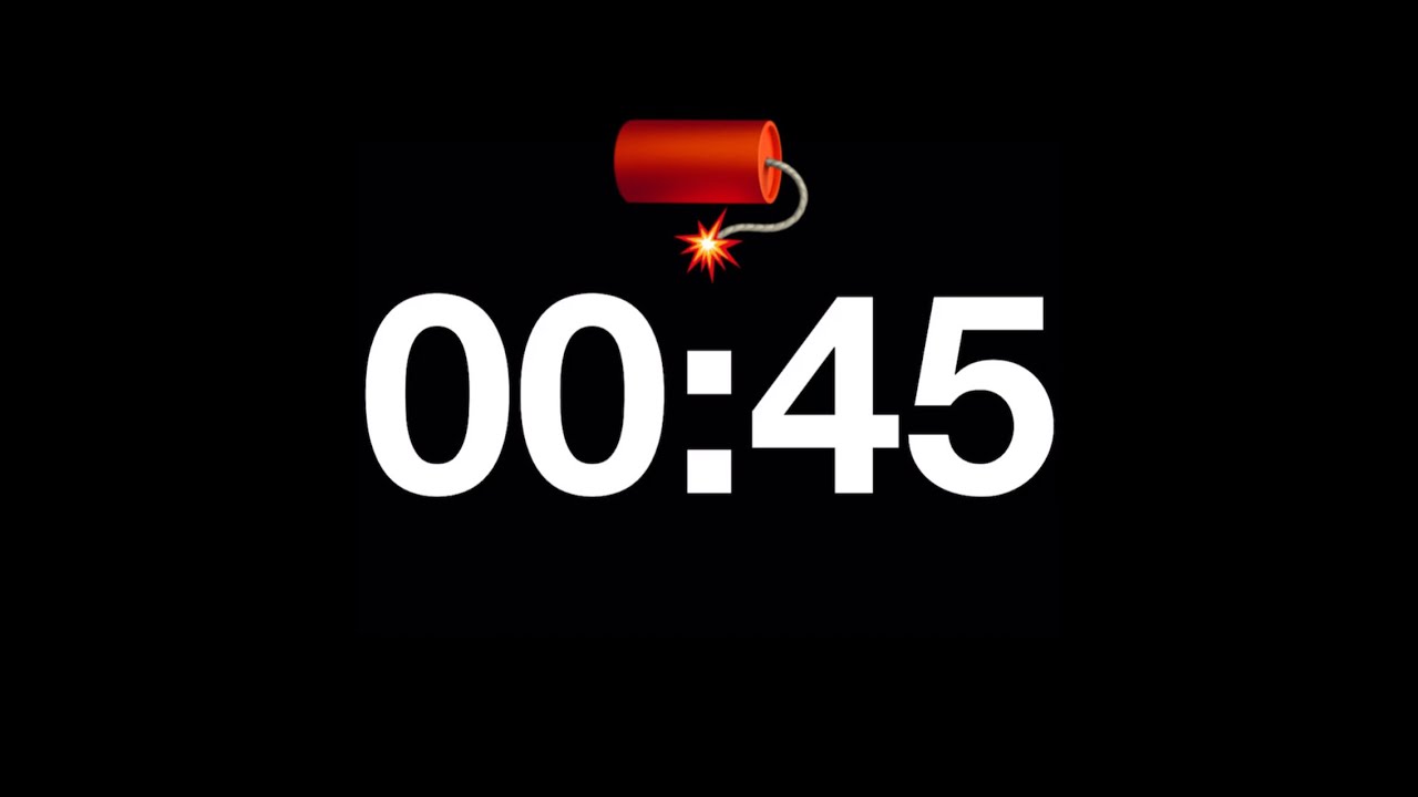 45 Saniye Zamanlayici - 45 Second Countdown Timer - YouTube
