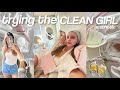 trying the “CLEAN GIRL” aesthetic | outfits, makeup, hair + more! ♡