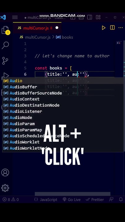 🤩😱 VS Code Multi-Line Cursor is very useful in JavaScript! #shorts # ...