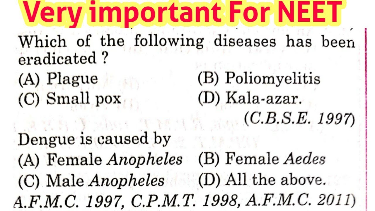 (60) Biology most repeated questions for NEET 2022 || नीट के लिए ...