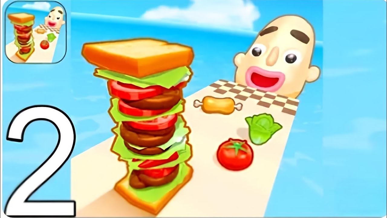 Sandwich Runner - Gameplay Walkthrough Part 2 Tutorial NEW Mobile Game (Android,ios)