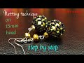 ⚜️Netted Bead Earrings || Seed bead Netting on 15 mm bead DIY (277)