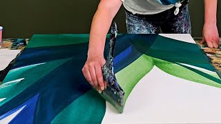Using Acrylic Paint as WATERCOLOR / Building up Layers - Abstract Acrylic Painting