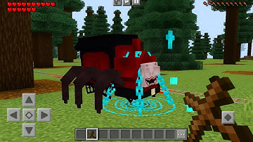 Using CRUCIFIX on Choo Choo Charles in Minecraft