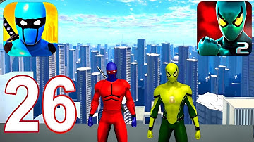 Power Spider Superhero 2 Vs  Blue Ninja Rope Hero - Gameplay Walkthrough Part 26 (iOS, Android)