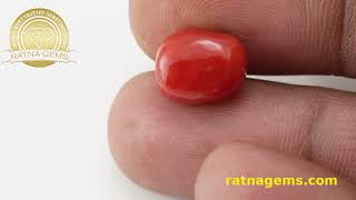 Product Video for: Moonga Stone 7.41 Ratti (6.74 Carat) - Italian Red Coral