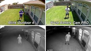 Blink Outdoor 4 vs Wyze Battery Cam PRO
Lets compare the video quality of the new Blink Outdoor 4 to the also new Wyze Battery Cam PRO.
Blink Outdoor 4 Review - https://youtu.be/gTk1_f8ymzg
Wyze Battery Cam PRO Review - https://youtu.be/ChaOKj_2-zw Blink Outdoor 4 vs Wyze Battery Cam PRO