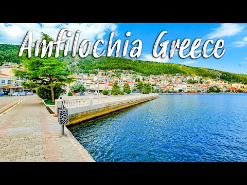 Amfilochia Greece, A very beautiful town, PERFECT for relaxation, walking tour 4K, Greece 2022