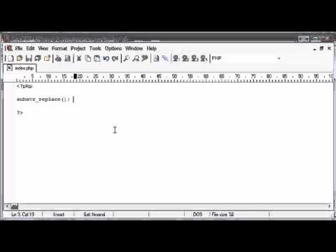 Beginner PHP Tutorial   50   String Functions  Replacing Part of a String