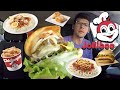 JOLLIBEE MUKBANG EATING  |  ALOHA BURGER + CHICKENJOY + SPAGHETTI + PALABOK + PEACH MANGO PIE