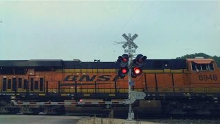 BNSF 6948 East Loaded Iron Ore Train (8-13-2015)