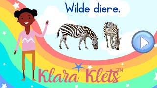 Wilde diere in Afrikaans. Kom ons leer van wilde diere. Wilde diere in Afrikaans. Kom ons leer van wilde diere.