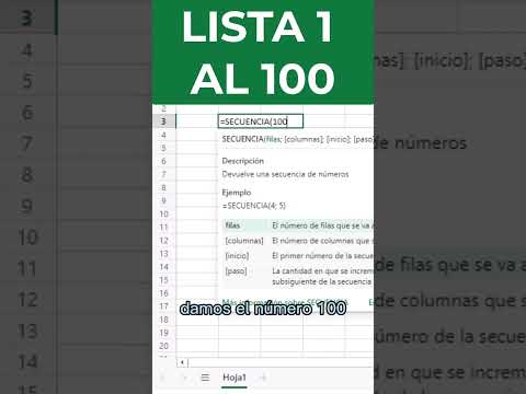 Secuencia números en
