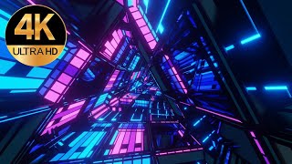 10 Hour 4k TV Blue Pink triangle Neon tunnel Abstract background video loop, no copyright, no sound by 10 Hour 4K screensavers by Donivisuals 1,518 views 2 weeks ago 10 hours
