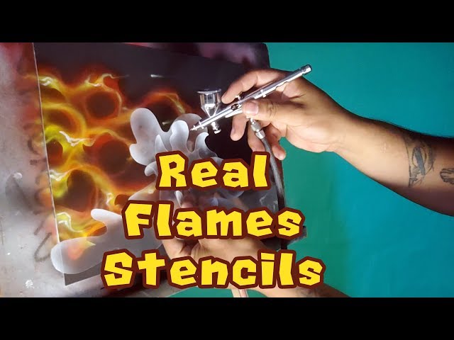 FREE!! Real Flames & Fire Airbrushing Templates Stencils FREE!!