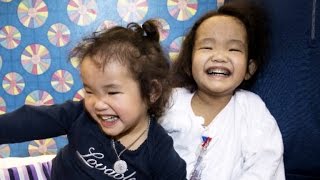 Dad of twins chokes up thanking anonymous liver donor who saved daughter