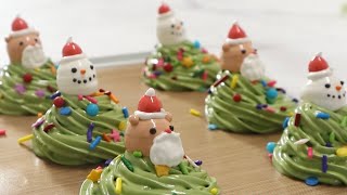 🎄미니오븐 크리스마스 캐릭터 트리 머랭쿠키 만들기🎄Making Christmas Character Tree Meringue Cookies in Mini Oven