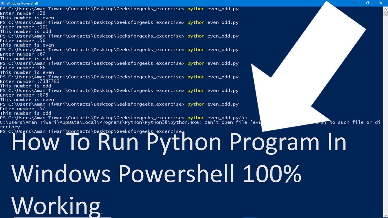 How To Run Python Program In Windows Powershell.