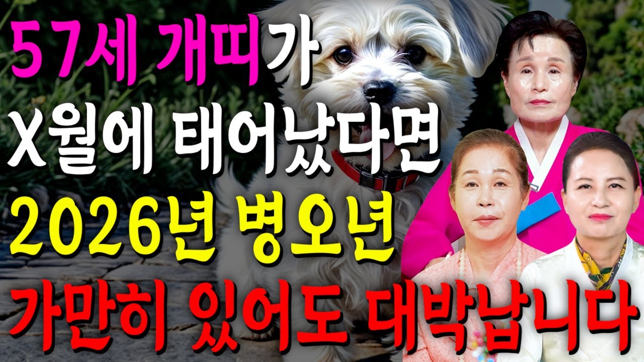 70년생 개띠 필수시청!✨2026년 1970년생 57세 개띠 신년운세✨1월부터 내 인생이 달라진다! 평생 놀고 먹을 금전 들어오고 문서,귀인까지 대박나는 70년생 개띠 신년운세