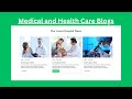 Complete Responsive Hospital Blog Card Design Using HTML CSS Bootstrap 5 || Step By Step