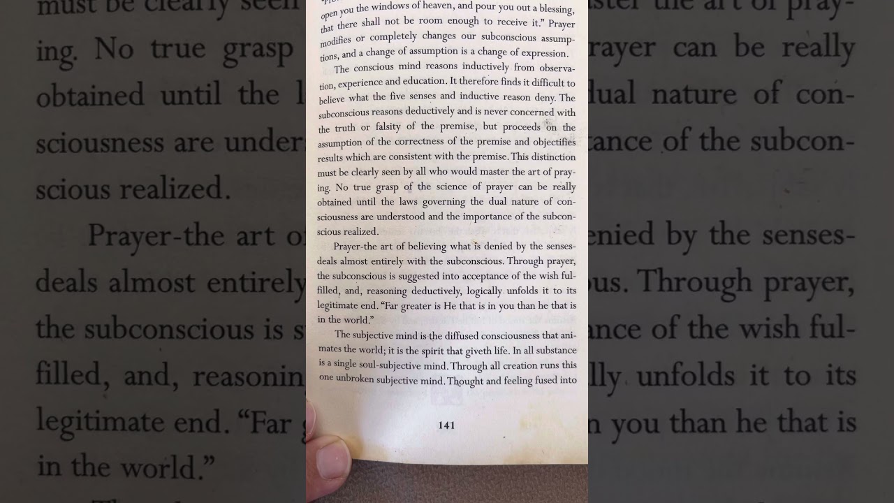 The subjective mind is completely controlled by suggestion.”The dual nature of consciousness”Goddard