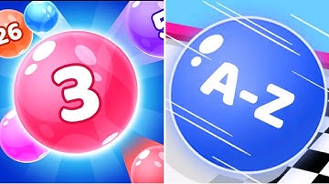 Marble Run 3D-Color Ball Race vs A-Z Run - 2048 ABC Runner | Gameplay Android,iOS Collect ASMR Game