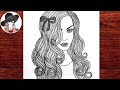 Как нарисовать красивую девушку | #Shorts