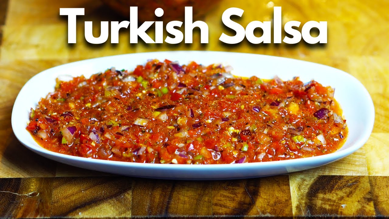 Turkish Style Spicy Tomato Dip Acili Ezme Best meze for kebab in 4K
