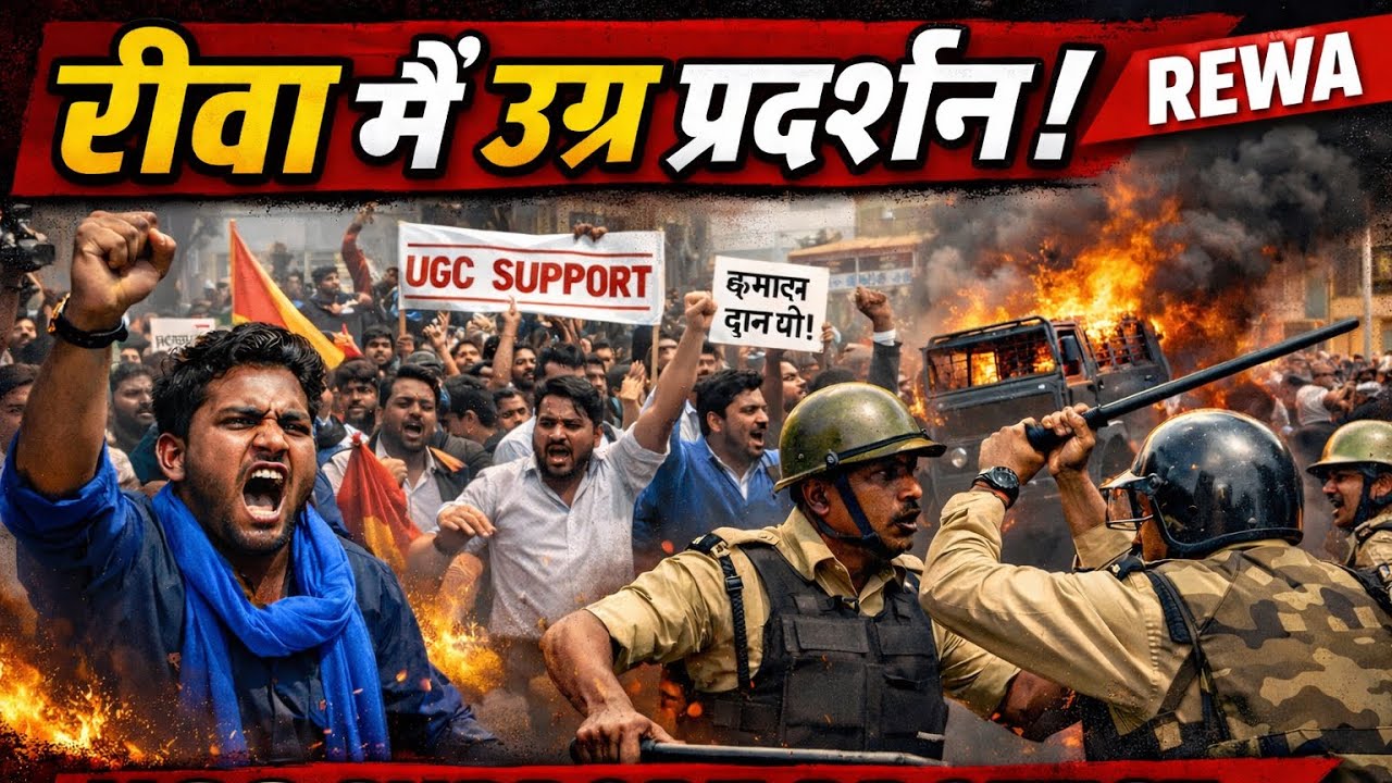 यूजीसी के नए नियम के समर्थन में ओबीसी एससी एसटी संयुक्त मोर्चा के द्वारा रीवा में जन आंदोलन 