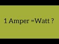 1 Amper Ile To Kw