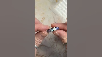 Abalone shell inlay handmade ring DIY resin tutorial #resinjewelry #handmadejewelry #resintutorial