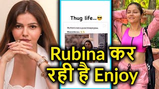 Rubina dilaik is really enjoying her fan edits of her thug life
