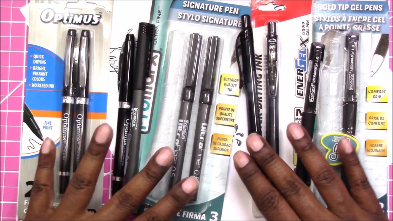 Demo/Review: Dollar Tree Pens and Gel Pens - YouTube
