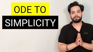 Ode to simplicity by William collins 