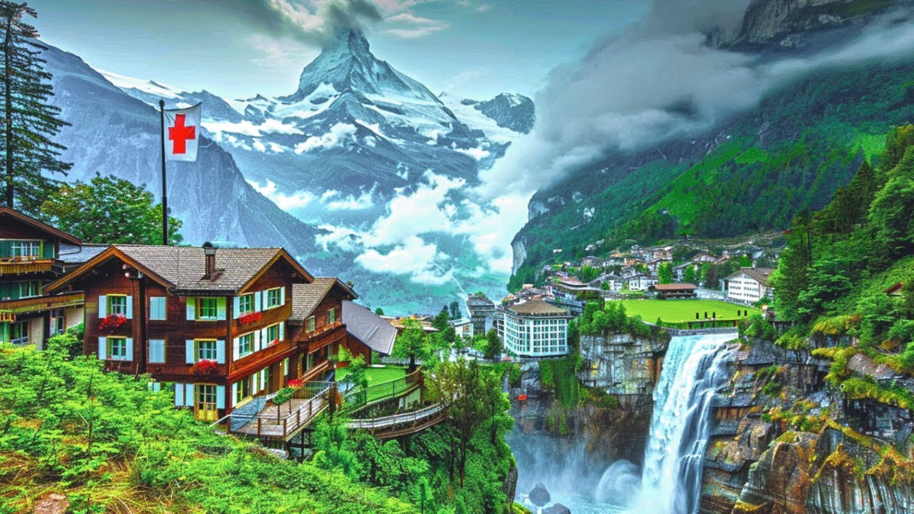 Switzerland 8K | Explore the Majestic Alps, Clear Blue Lakes & Storybook Villages
