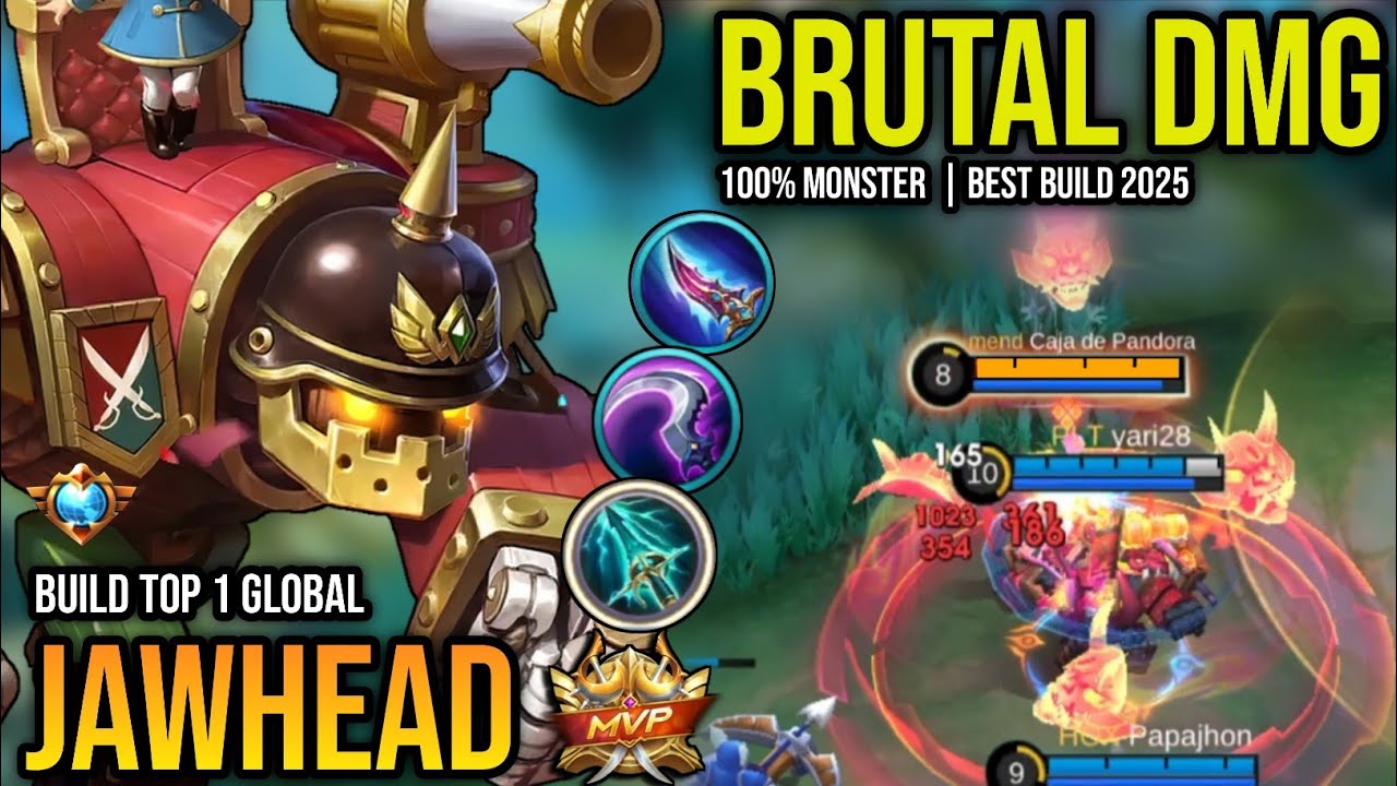 JAWHEAD BEST BUILD 2025 | BUILD TOP 1 GLOBAL JAWHEAD GAMEPLAY | MOBILE LEGENDS✓