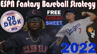 ESPN Fantasy Baseball Mock draft 2022 - UPDATED 4/1/22 FREE CHEAT SHEET