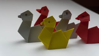 Create an Adorable Origami Duck: Step-by-Step Tutorial | Paper Craft | The Crafty Tube