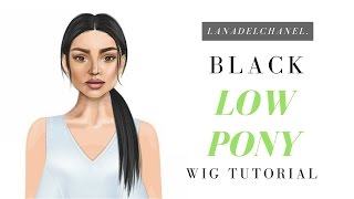 Stardoll BLACK LOW PONY TAIL | Hair/Wig Tutorial | LanaDelChanel.