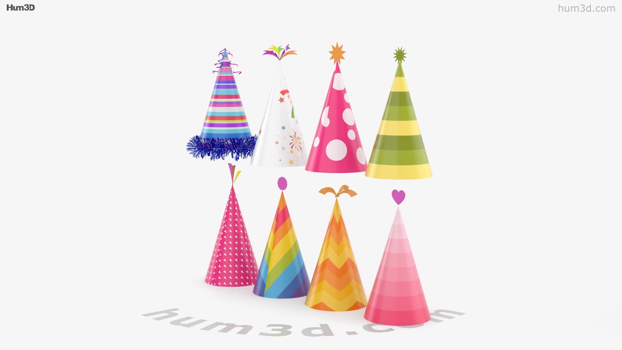 Party Hat 3D model by YouTube