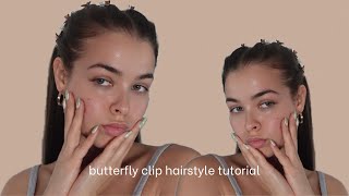 butterfly clip hairstyle tutorial
