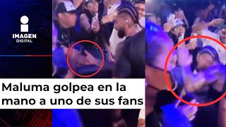 Maluma le da un manotazo a un fan cuando intentaba saludarlo